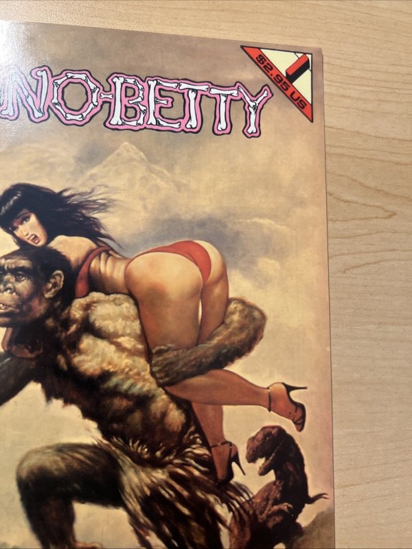 Dino-Betty #1 ~ 1993 Conquest Comics - Bettie Page - Rare