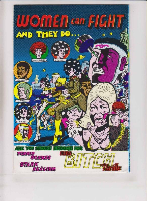 Mean Bitch Thrills #1 VF (1st) print mint - underground comix 1971 - spain