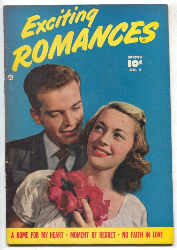 Exciting Romances #2 1950- Golden Age Comic- No Faith in Love VG/F