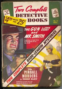 Two Complete Detective Novels #53 11/1948-hard boiled crime pulp-George Gross-VG