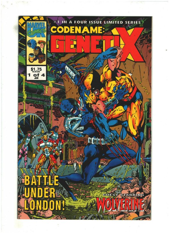 Codename: Genetix #1 NM- 9.2 Marvel UK Comics 1993 vs. Wolverine