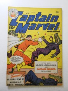 Captain Marvel Adventures #43 (1945) GD/VG Condition see desc