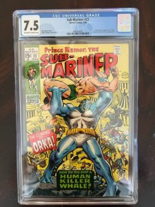 Sub-Mariner #23 (1970) - CGC 7.5 - 1st Orka !!