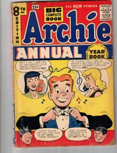 Archie Annual #8 1956 GD+ 8th Year Book Key! 1st Reginald Mantle Jr! 100 Pages