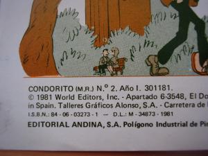 Condorito Comic Numero 2 Espana 1981