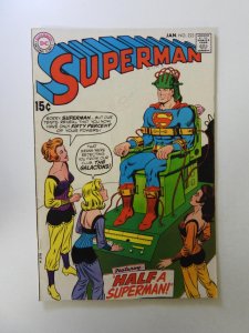 Superman #223 VG+ condition writing front cover