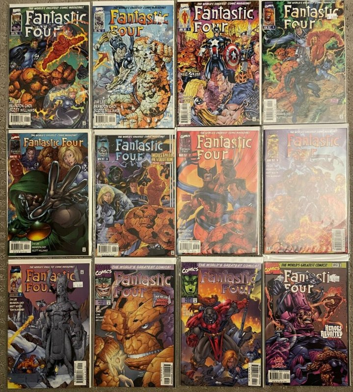 Fantastic Four #1-12 (1996) - VF/NM *12 Book Lot* Jim Lee Series