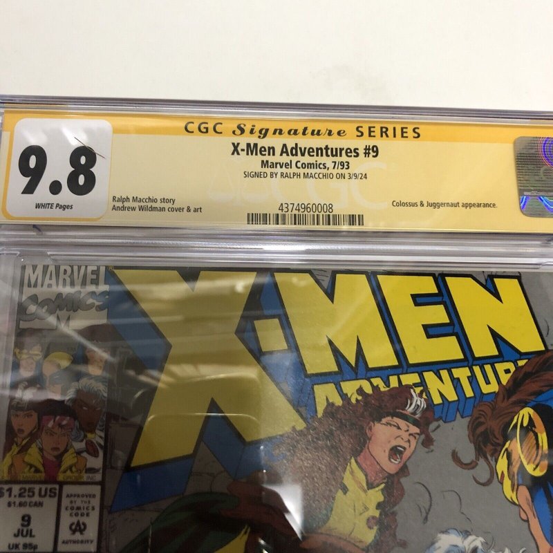X-Men Adventures (1993) # 9 (CGC 9.8 SS) Signed Ralph Macchio * Census = 1