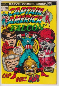 CAPTAIN AMERICA #162 (Jun 1973) Sharp VGF 5.0 cream to white