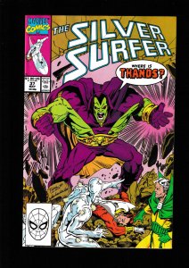 Silver Surfer #37 (1990) VFN/NM / DRAX / INFINITY GAUNTLET PRELUDE