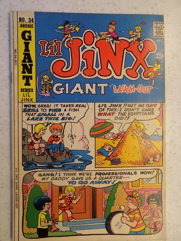 Lil Jinx Giant Laugh Out 34 Archie Comics Cartoon Humor Comic Books Silver Age Archie 4627