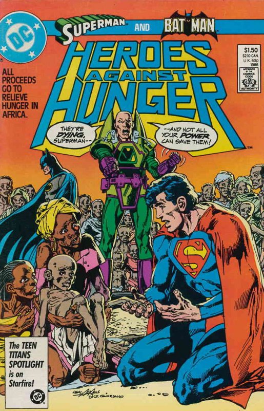 Heroes Against Hunger #1 VF ; DC | Neal Adams Superman Batman