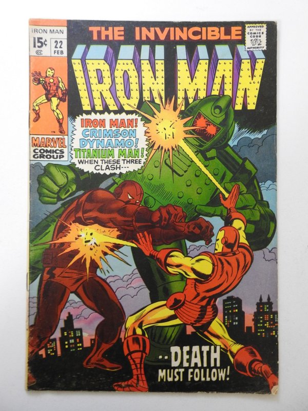 Iron Man #22 (1970) VG+ Condition moisture stain