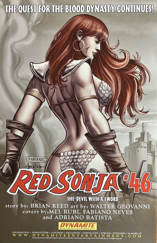 Red Sonja #45 Cover A (2009) Paul Renard Cover Art