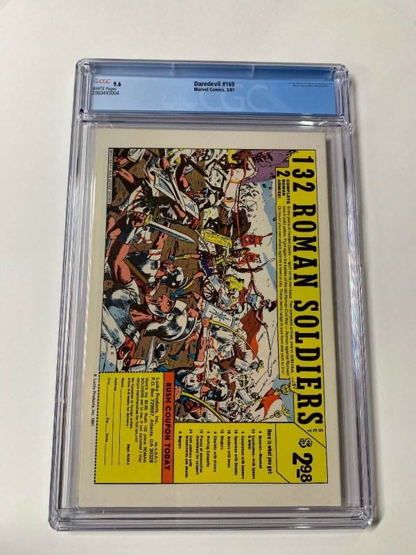 Daredevil #169 CGC graded 9.6