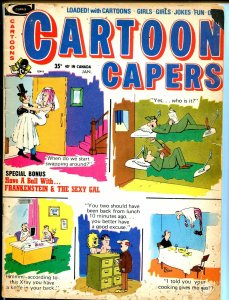 Cartoon Capers  1/1974-Marvel-spicy cartoons-gags-full size format-Pussycat-G/VG