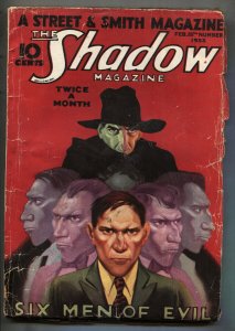 SHADOW--Feb 15 1933--STREET AND SMITH--Rare Pulp Magazine