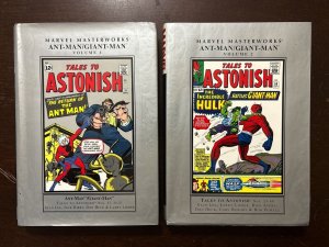 Lot of 2 Marvel Masterworks Ant-Man/Giant-Man HC Vol 1 & 2 - SOME WEAR