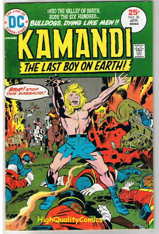 KAMANDI #28, FN+, Jack Kirby, Last Boy on Earth, 1972, more JK in store