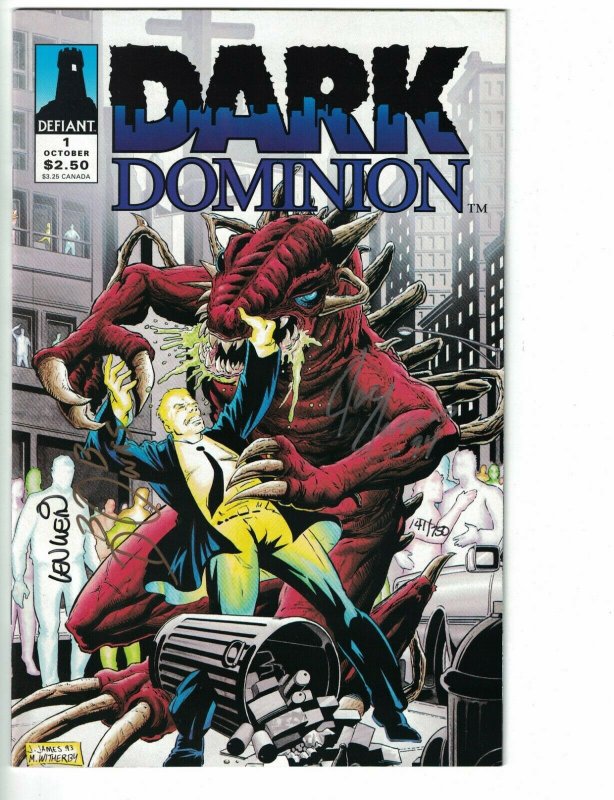 Dark Dominion #1 VF/NM signed by Wein + James + Downs w/COA (141/750) - Defiant