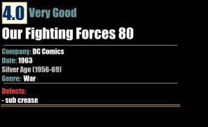 Our Fighting Forces 80 (1963) VG Silver Age DC War Comics