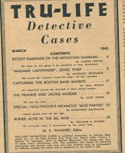 Tru-Life Detective Cases /1943-Tayshack-Hollywood mud parties-horror-crime-VG+