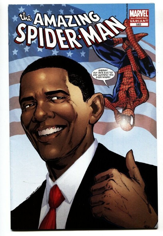 Amazing Spider-Man #583 3rd printing-barack obama variant Marvel Comic Book 