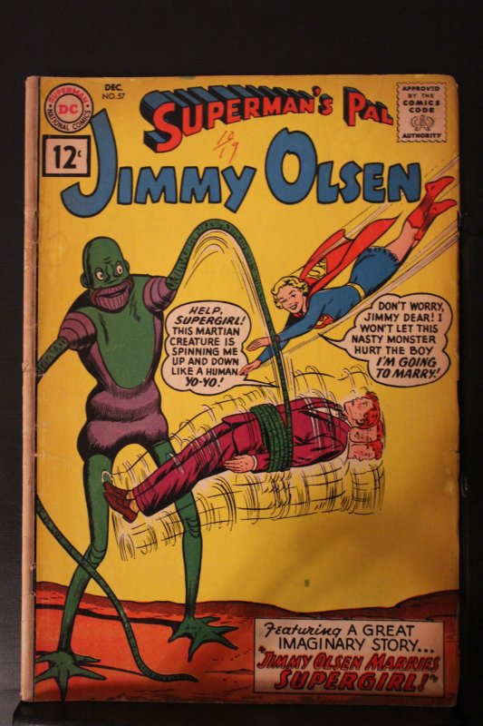 Superman's Pal, Jimmy Olsen #57 (1961) Affordable-Grade GD/VG Supergirl ...