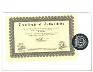 THORS #1 HAND-DRAWN SKETCH BY KEN HAESER SIGNED W/COA NM.