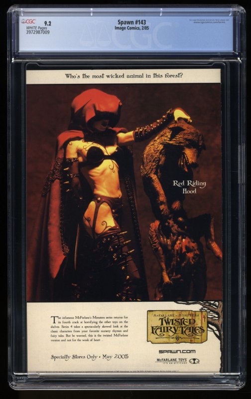 Spawn #143 CGC NM- 9.2 White Pages