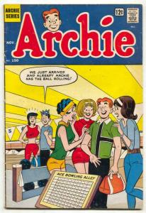 Archie Comics #150 1964- Bowling cover- Silver Age VG