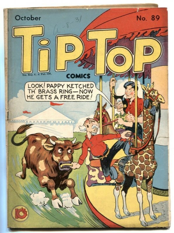 Tip Top Comics #89 1943- Li'l Abner- low grade incomplete 