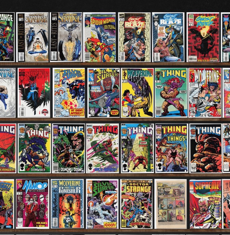 Huge Lot 150+ Comics with The Thing, Silver Surfer, Wolverine, Nomad & More!