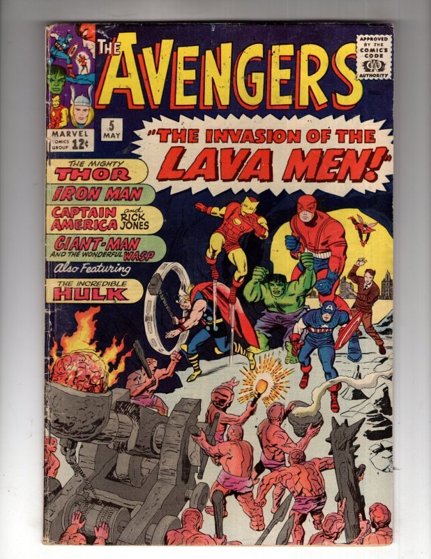 The Avengers #5 (1964) 2nd app Captain America / BC-CR500-GA#1