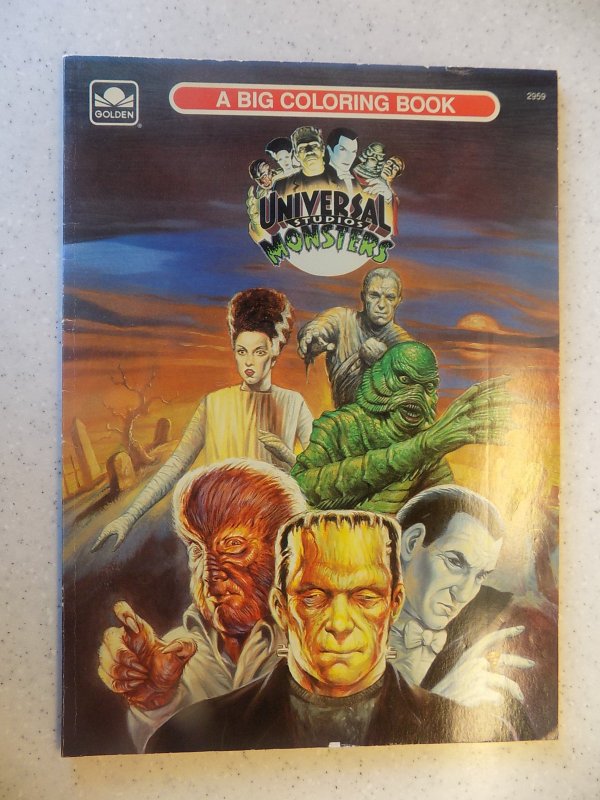 UNIVERSAL STUDIOS MONSTERS COLORING BOOK UNUSED