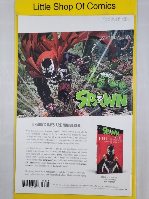 Spawn #292 Todd McFarlane & Francesco Mattina Black & White Variant 2018 Image