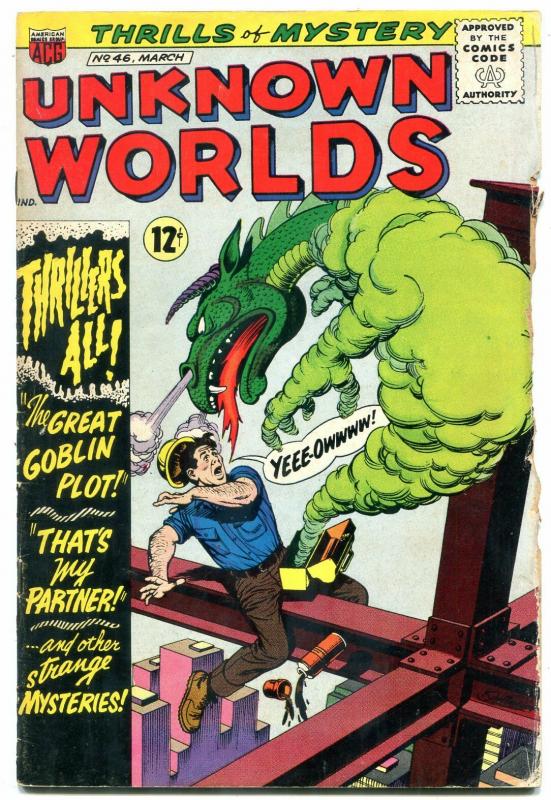 Unknown Worlds #46 1966- ACG Silver Age- Frankenstein G