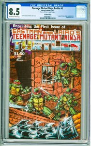 Teenage Mutant Ninja Turtles #1 Fourth Print Cover (1984) CGC 8.5! see desc