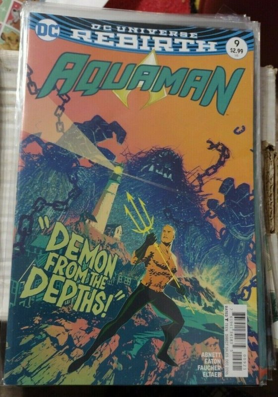 AQUAMAN  # 9  2016 middleton VARIANT COVER   atlantis  black manta unstoppable