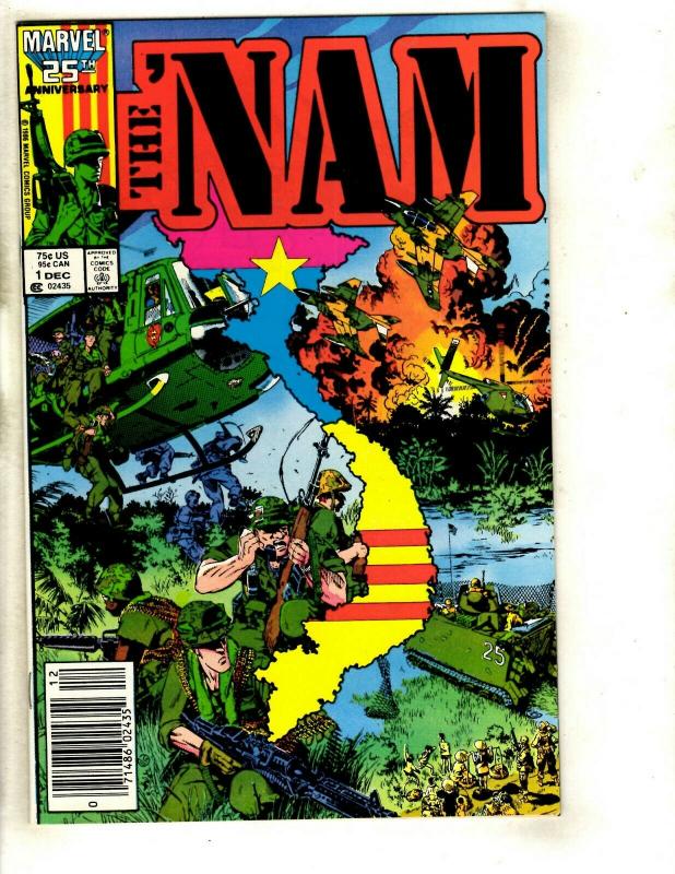 Lot of 12 The 'Nam Marvel Comic Books 1 2 3 4 5 6 7 8 9 10 11 12 Vietnam War DS1