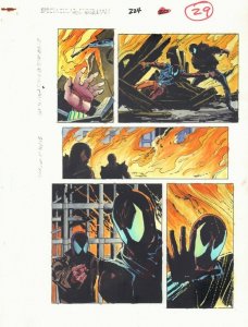 Spectacular Spider-Man #224 p.29 Color Guide Art - Two Spideys - by John Kalisz