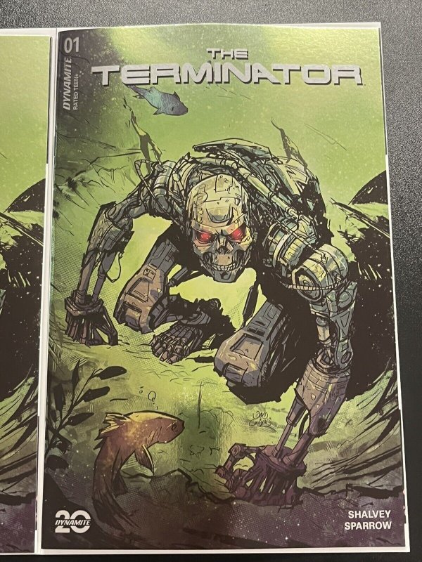 TERMINATOR #1 CVR Y 1:10 COUSENS FOIL + Z 1:15 VIRGIN DYNAMITE 2024 PROSHIPPER