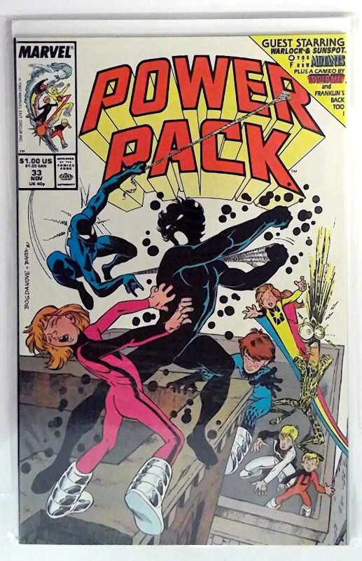 Power Pack #33 (1987) Marvel 9.0 VF/NM Spider-Man 1st Print Comic Book