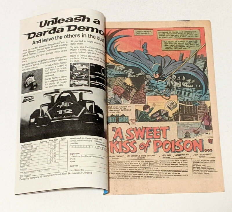 Batman #339 (Sept 1981, DC) VG 4.0 Poison Ivy appearance Dick Giordano cover 