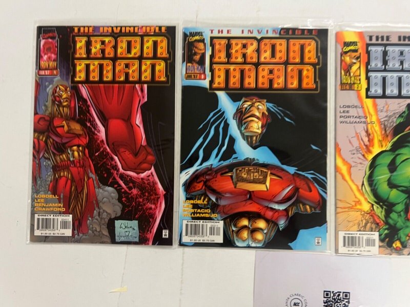 4 Iron Man Marvel Comic Books # 1 2 3 4 Avengers Defenders Thor Hulk 13 JS62