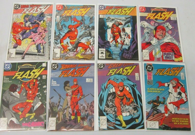 Flash comic lot from:#2-49 2nd Series 24 different books 8.0 VF (1987 to 1991) 