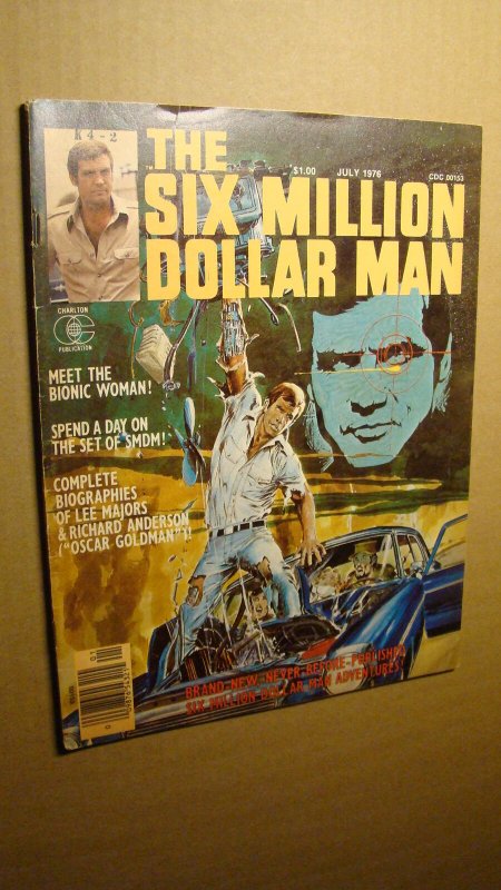 SIX MILLION DOLLAR MAN 1 *HIGH GRADE* CHARLTON MAG NEIL ADAMS ART BIONIC WOMAN 