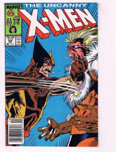 Uncanny X-Men # 222 VF Marvel Comic Book Wolverine Vs. Sabretooth Fight J58