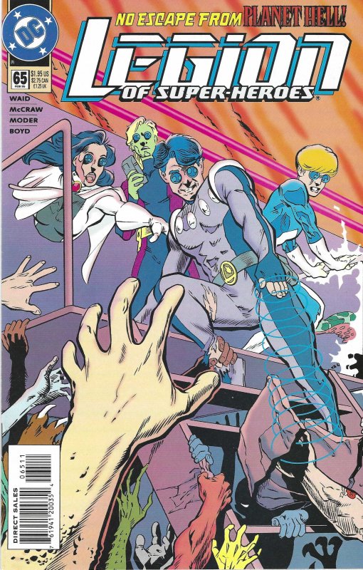 Legion of Super-Heroes #65 (Feb 95) - Braniac 5, Saturn Girl - DC Comics