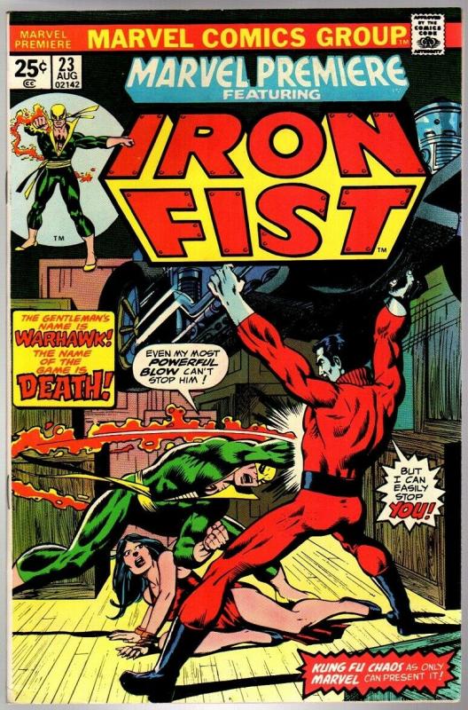 MARVEL PREMIERE 23 F-VF Aug. 1975  IRON FIST